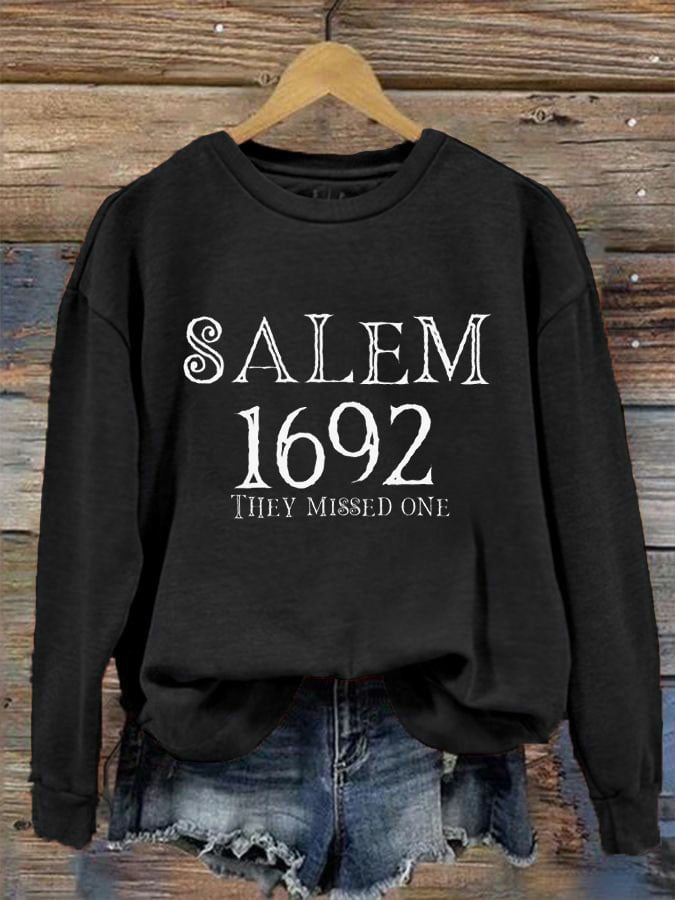 Women's Salem 1692 They Missed One Print Crew Neck Sweatshirt