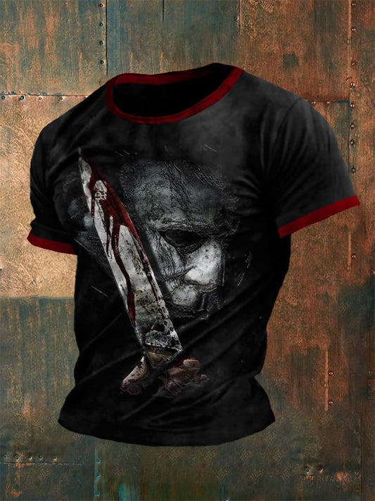 Men's Halloween Print Casual T-Shirt