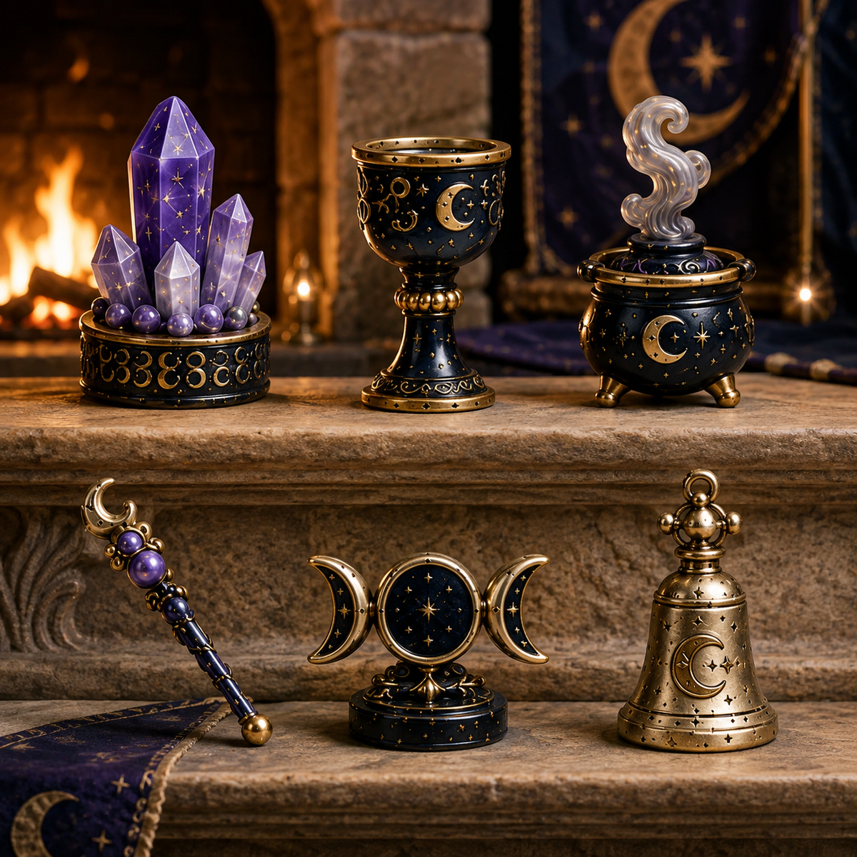 Witching Moon Advent Calendar 2026 – 24 Days of Celestial Miniatures, Mystical Moon Collectibles & Magical Gifts for Witchy Decor Lovers