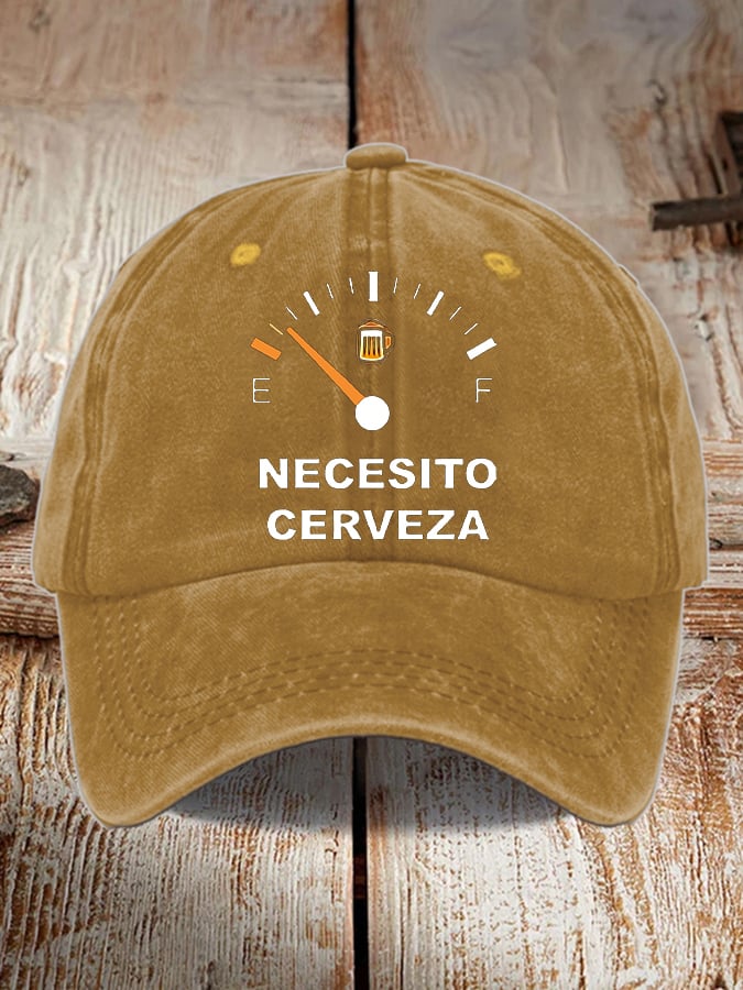 Unisex Oktoberfest Beer Print Printed Washed Distressed Hat