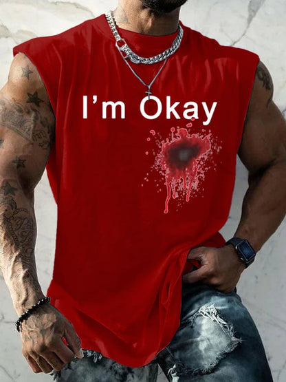 Men's I'm Okay Printed Tank Top