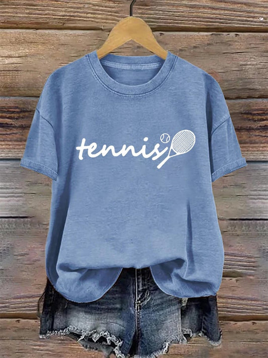Women's Tennis Fans Printed Casual T-Shirt