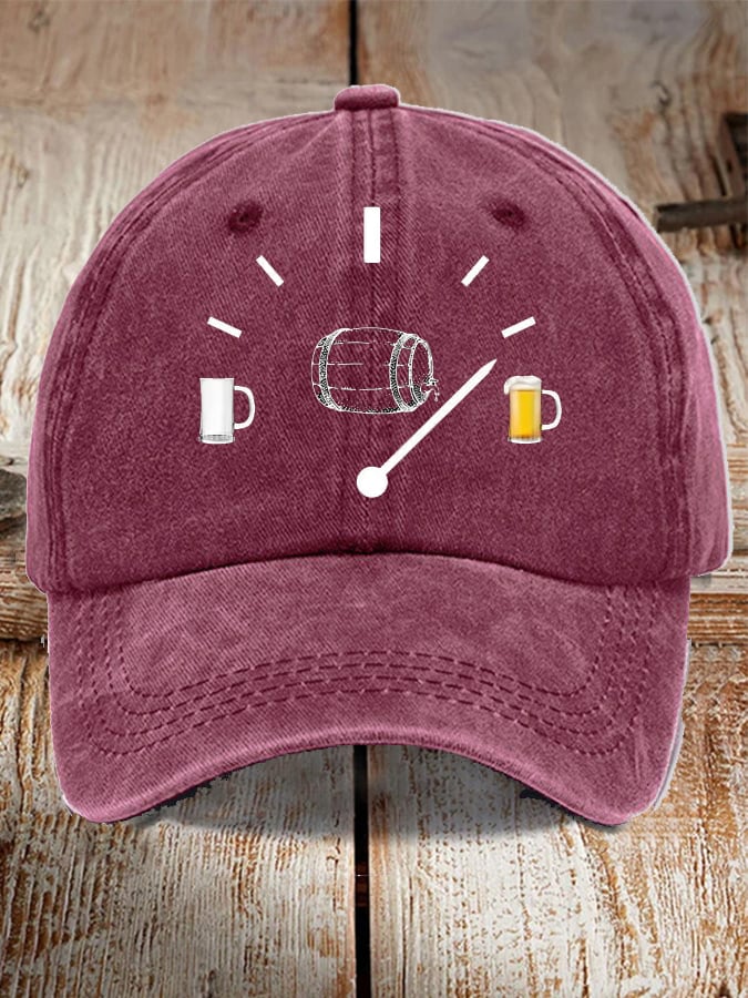 Unisex Oktoberfest Beer Print Printed Washed Distressed Hat