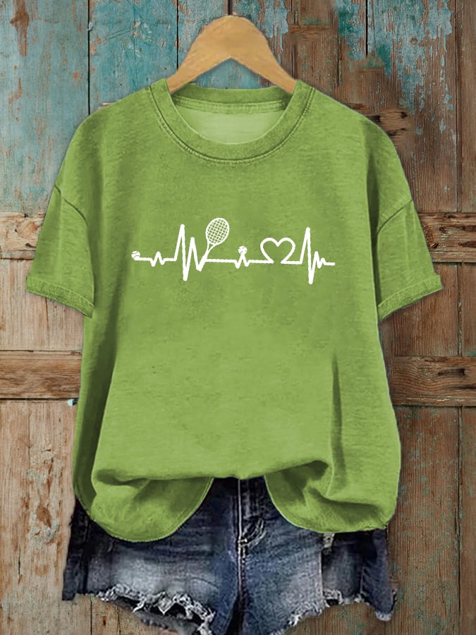 Women's Tennis Lover Printed T-Shirt