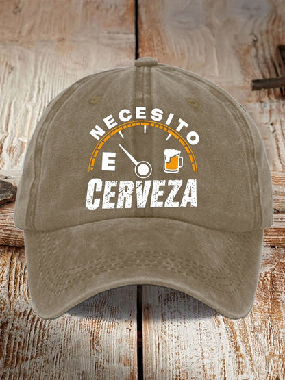 Unisex Oktoberfest Beer Print Printed Washed Distressed Hat