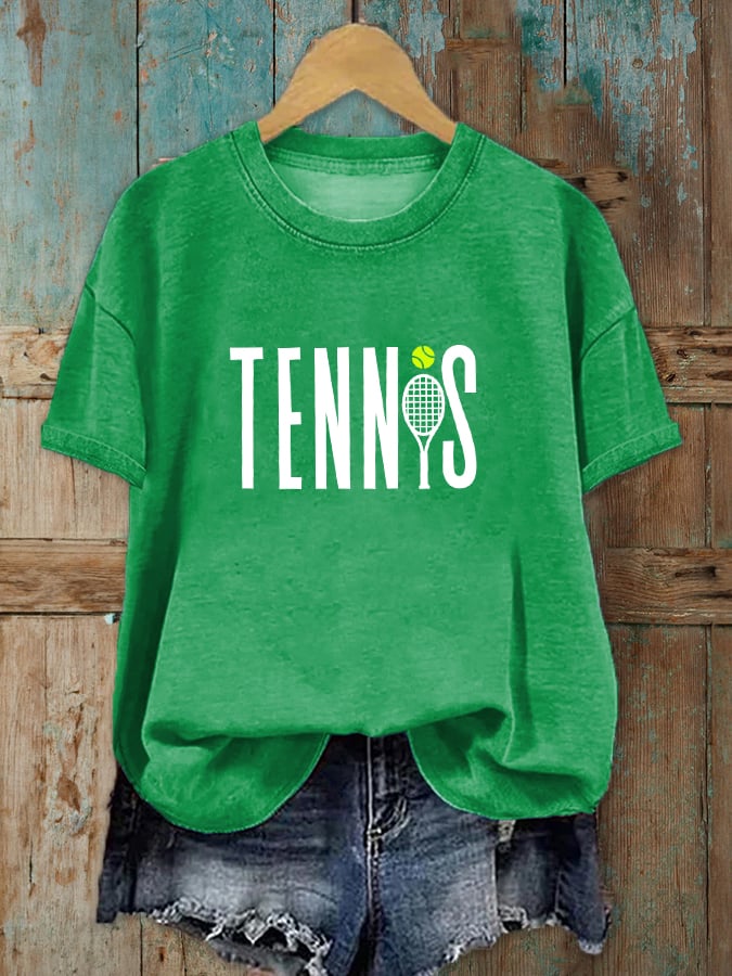 Women's Tennis Lover Printed T-Shirt