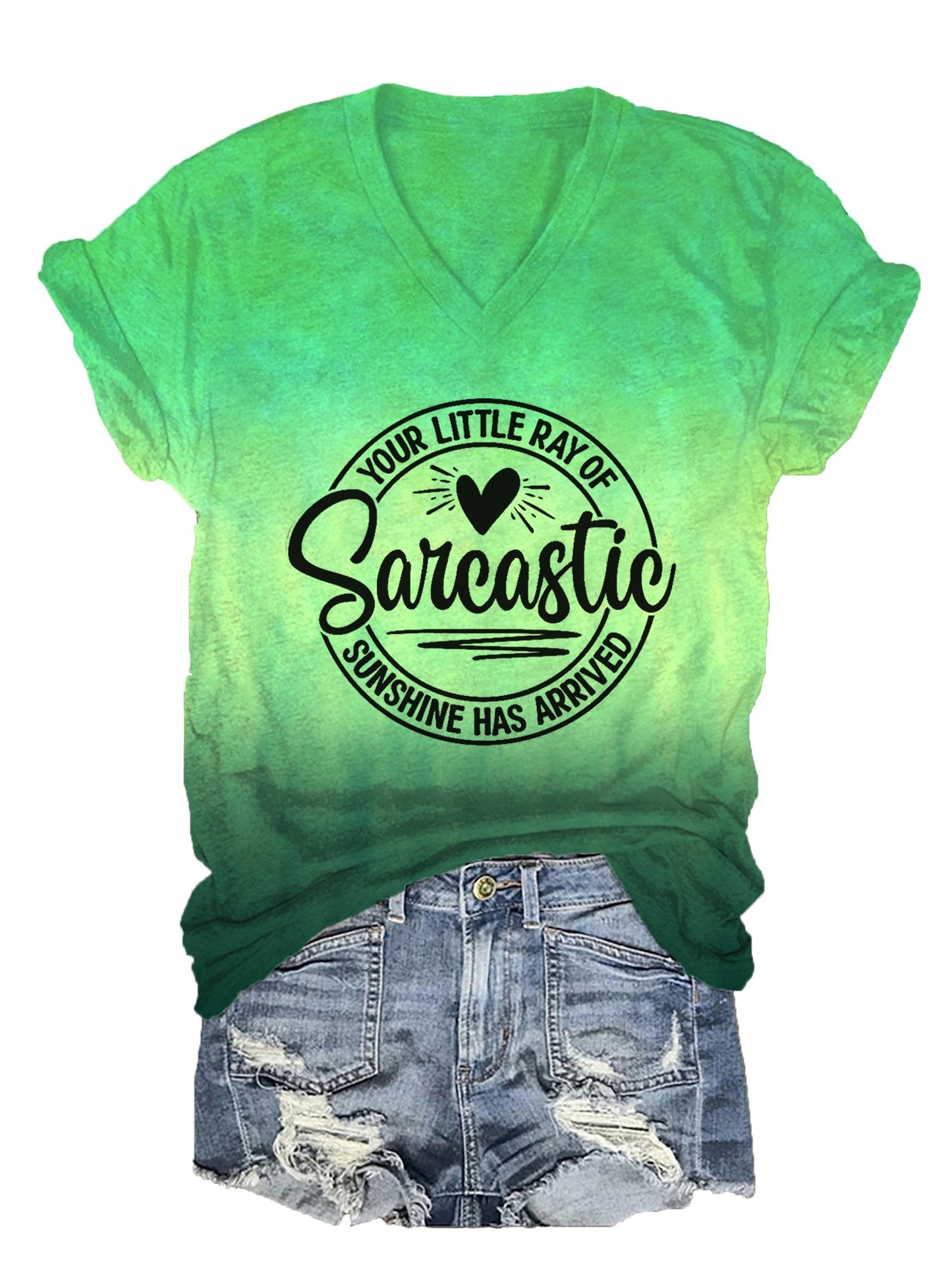 Women's Your Little Ray Of Sarcastic Sunshine Has Arrived Print T-Shirt