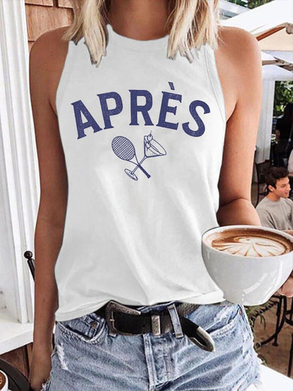 Women's Apres Tennis Printed Tank Top