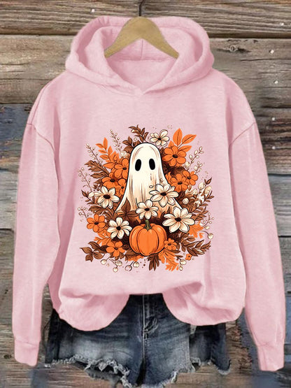 Women's Spooky Ghost Casual Hoodie