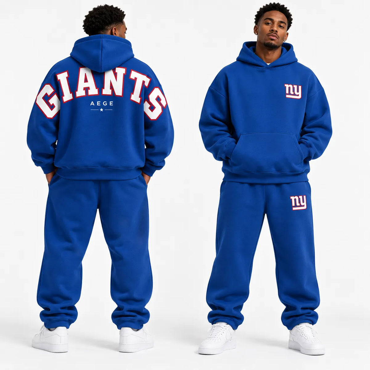 NEW YORK GIANTS AIRY CLOUD FEEL OVERSIZED BACK GRAPHIC HOODIE
