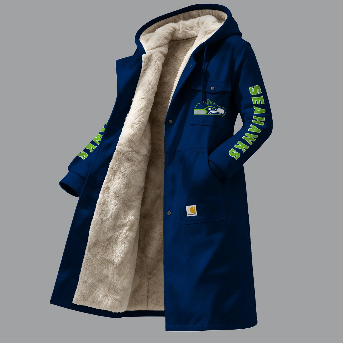 Seattle Seahawks Vintage Reworked Workwear Fleece Pocket | NFL