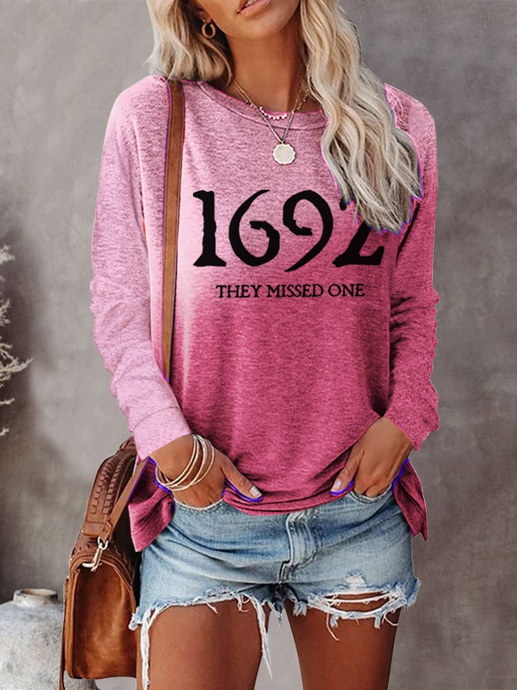 Women's 1692 They Missed One Salem Witch Tie Dye Print Sweatshirt