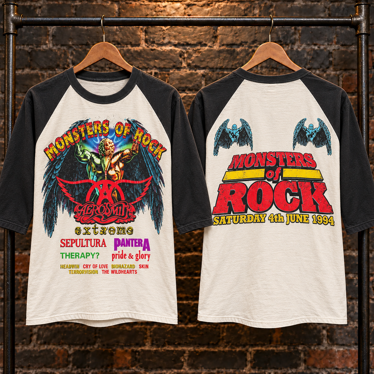 Vintage Monsters of Rock Raglan T-Shirt