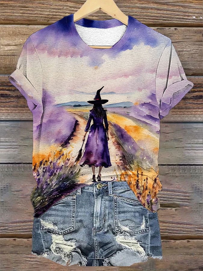 Women's Witch Print T-Shirt