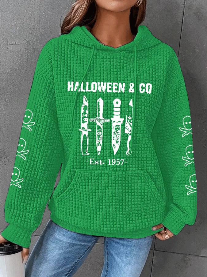 Women's Halloween & Co Est. 1957 Waffle Hoodie