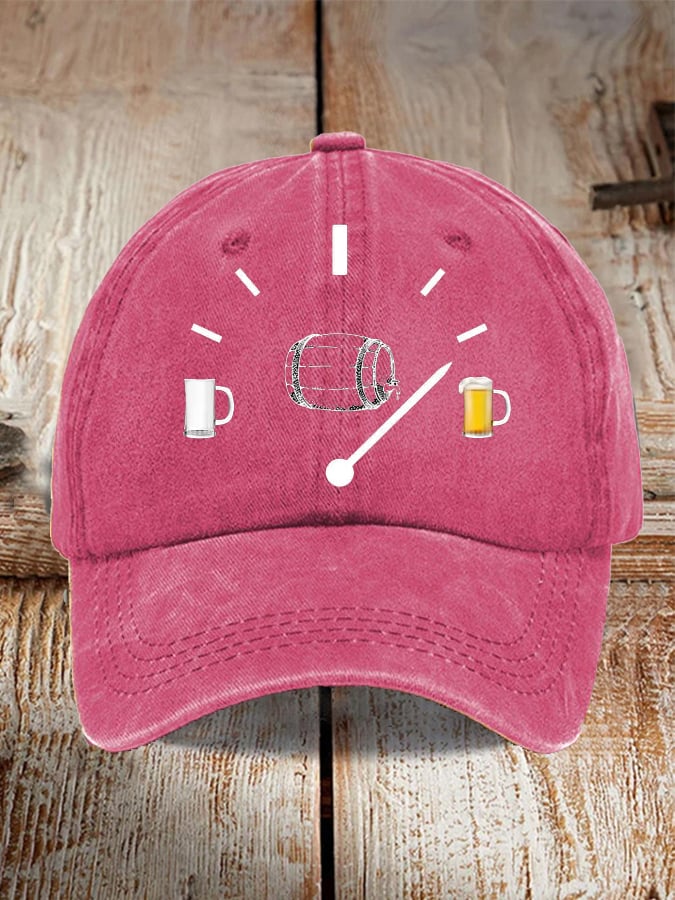 Unisex Oktoberfest Beer Print Printed Washed Distressed Hat