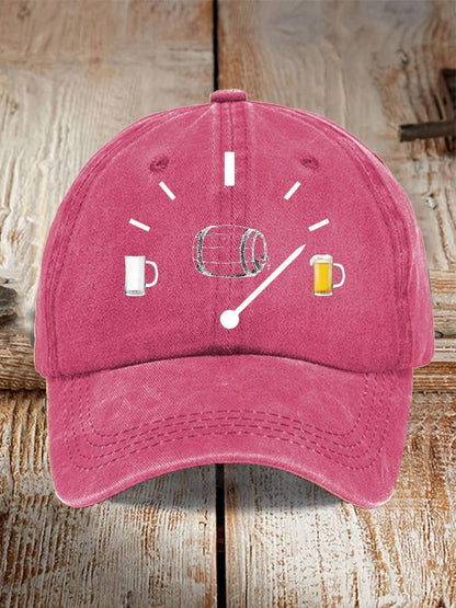 Unisex Oktoberfest Beer Print Printed Washed Distressed Hat