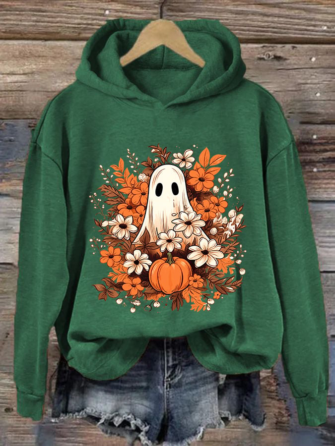 Women's Spooky Ghost Casual Hoodie