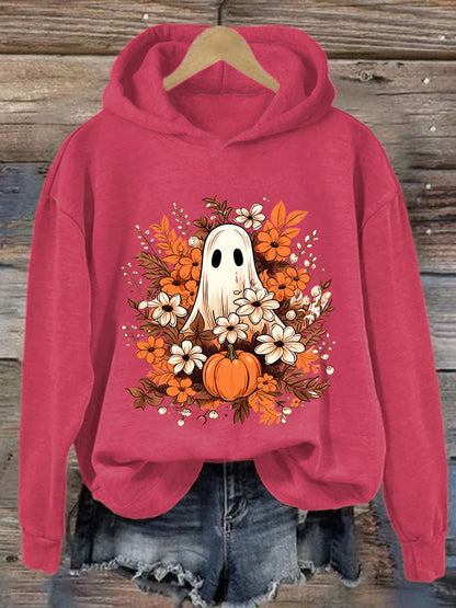 Women's Spooky Ghost Casual Hoodie