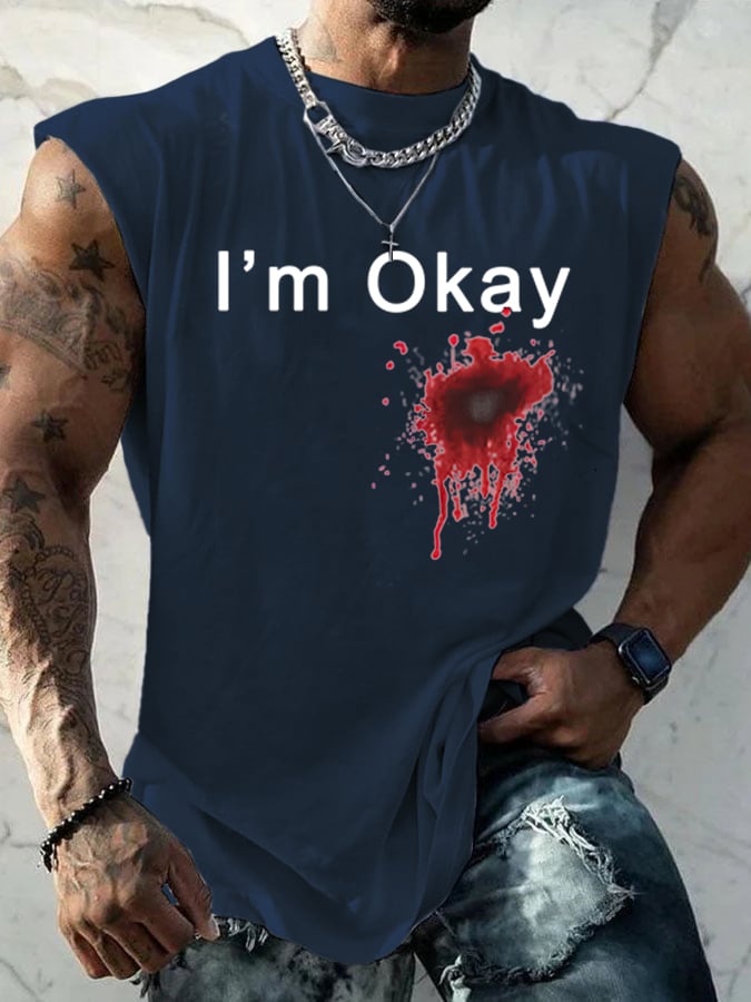 Men's I'm Okay Printed Tank Top