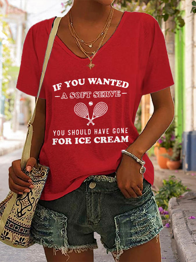 Women's TENNIS Printed Casual T-shirt