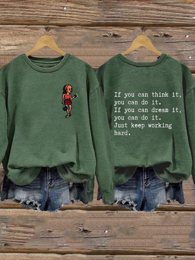 Women's Love Tennis Casual Sweatshirt