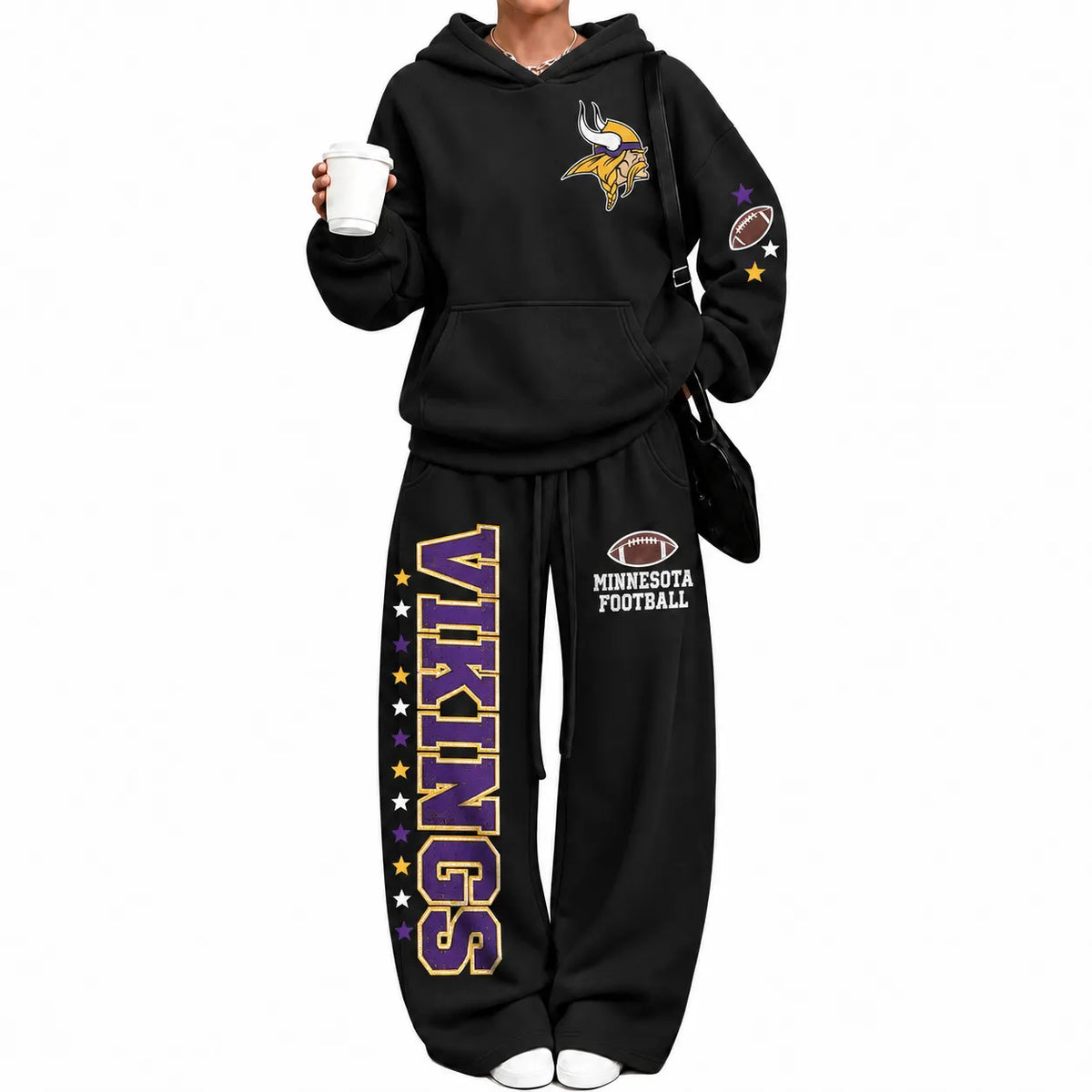 Minnesota Vikings-Vintage Plush Hoodie set