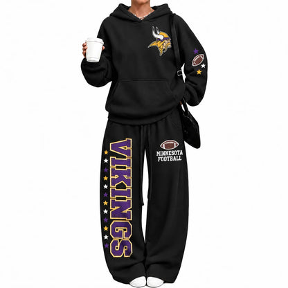 Minnesota Vikings-Vintage Plush Hoodie set