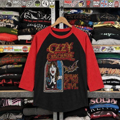 Rare Hard To Find Vintage Ozzy Osbourne Raglan Shirt, Nearly Sold Out Collectors Piece