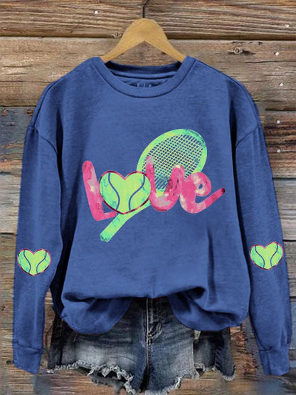 women's love tennis sweatshirt
