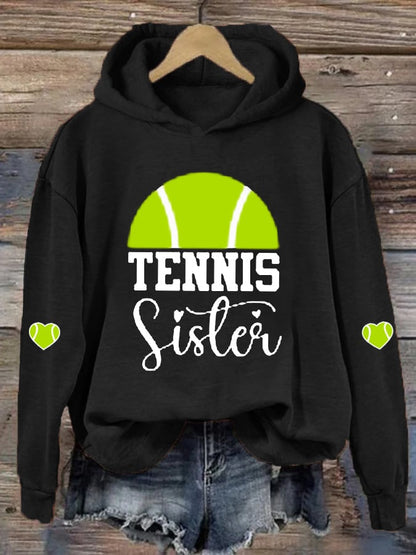 Women's Tennis Sister Tennis Lovers Casual Hoodie