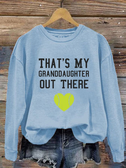 Women's That's my granddaughter out there Tennis sweatshirt