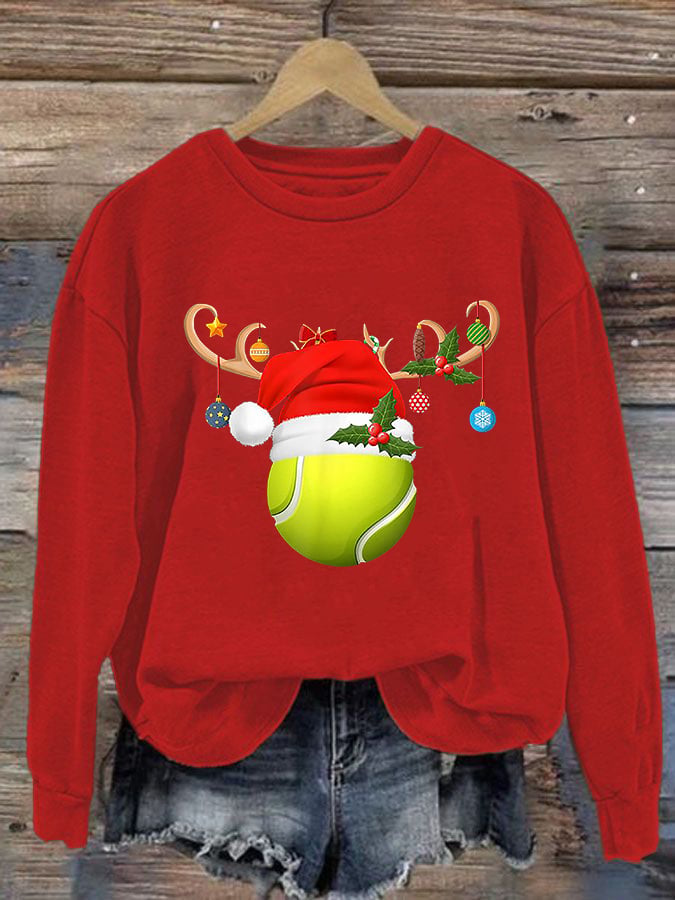 Women's Christmas Tennis Casual Sweatshirt