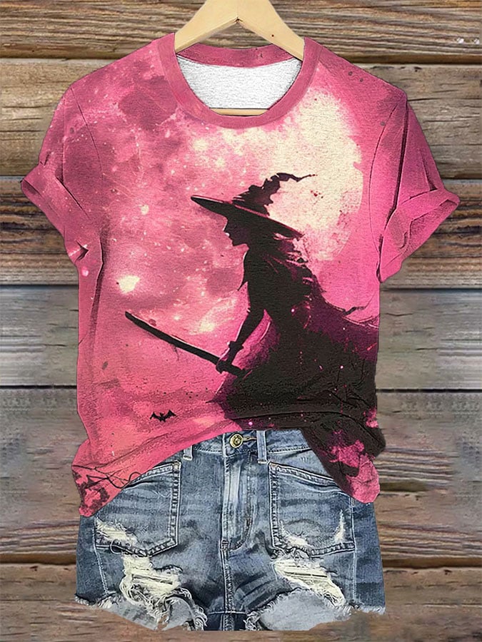 Women's Witch Print T-Shirt