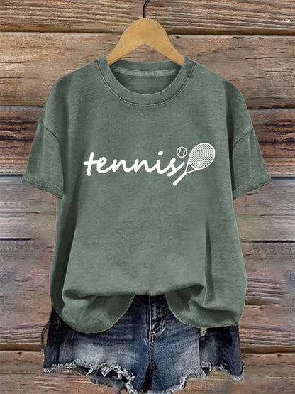 Women's Tennis Fans Printed Casual T-Shirt