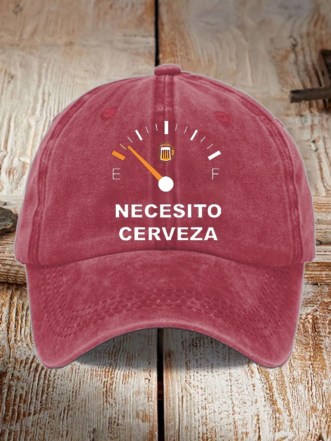 Unisex Oktoberfest Beer Print Printed Washed Distressed Hat