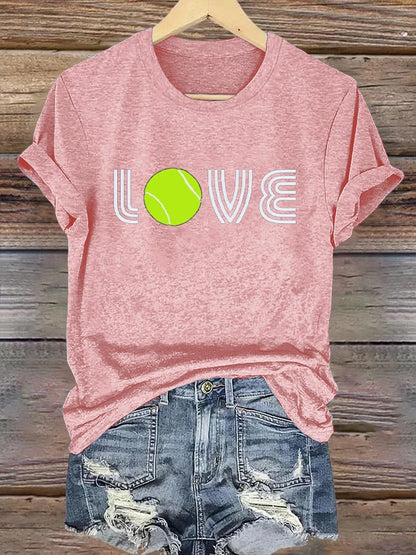 Women's Tennis Print Casual T-Shirt