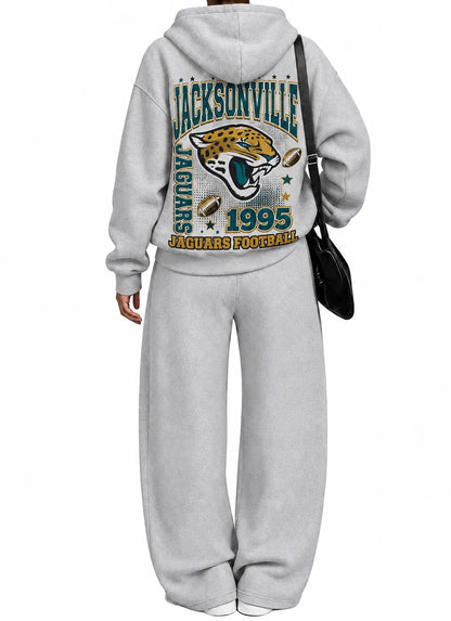 Jacksonville Jaguars-Vintage Plush Hoodie set