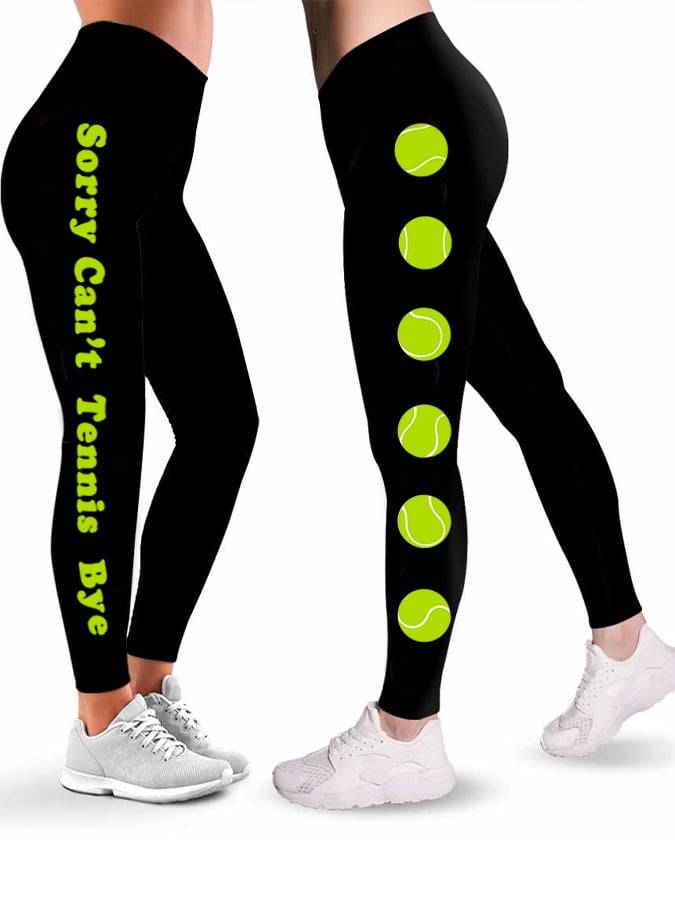 Women's Sorry Can't Tennis Bye. Tennis Lover Leggings
