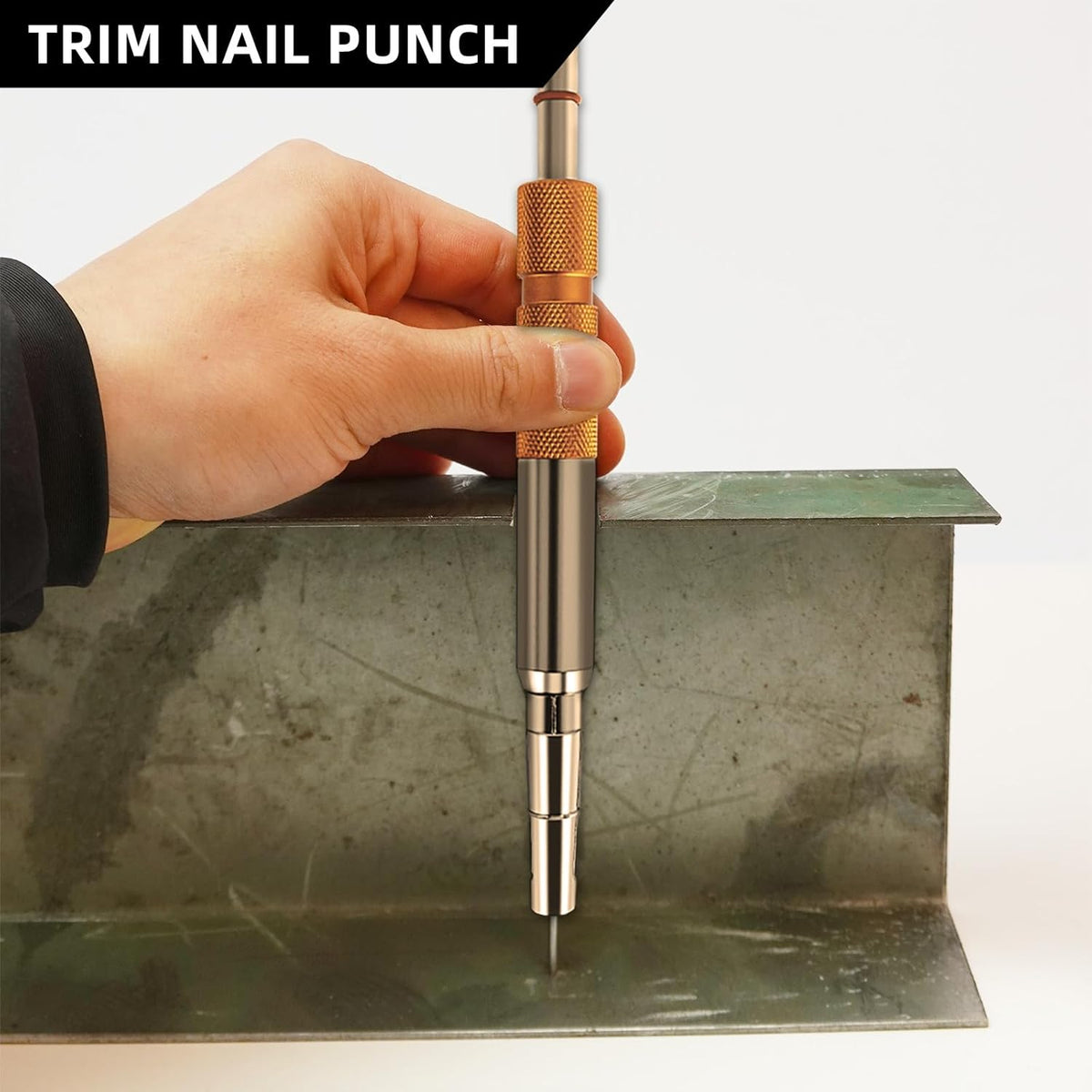 5-Piece Dual Head Nail Setter & Center Punch Set with Hinge Pin Remover, Spring-Loaded Design