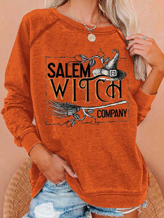 Women's Salem Witch Company Halloween Print Casual Sweatshirt