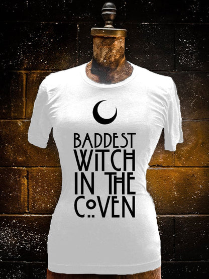 Women's Baddest Witch In The Coven Print T-Shirt