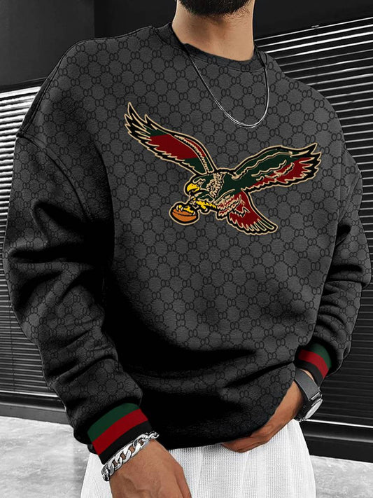 Philadelphia Eagles  Men's Crew Neck Sweatshirt Black
