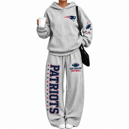 New England Patriots-Vintage Plush Hoodie set