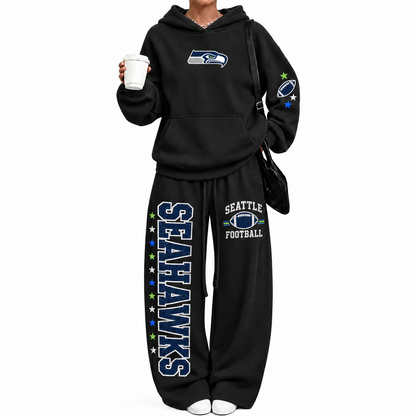 Seattle Seahawks-Vintage Plush Hoodie set