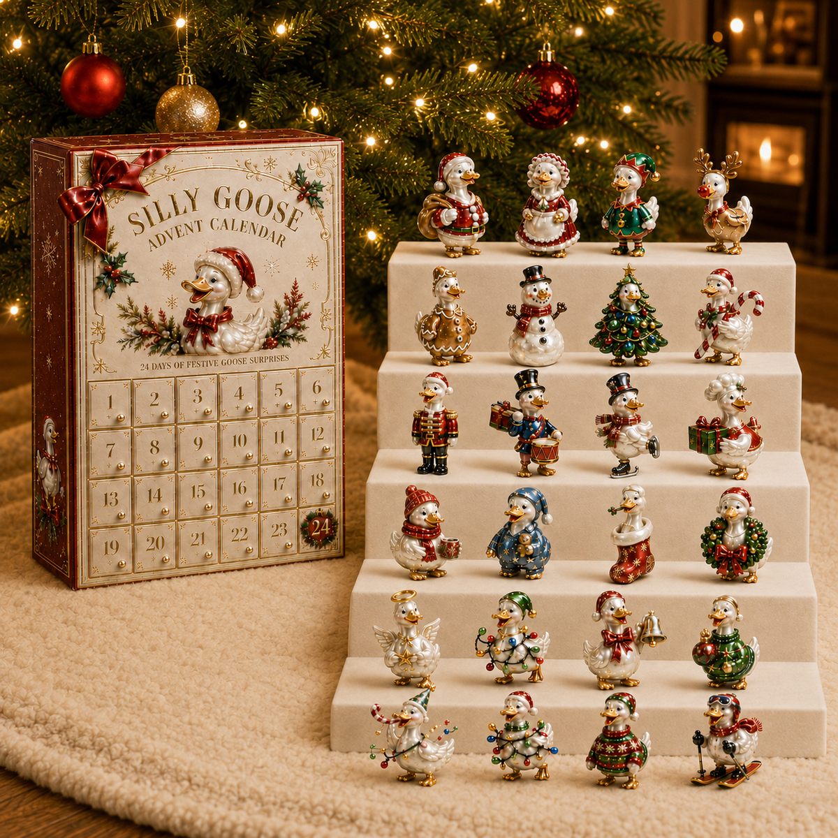 Duck 24-Day Advent Calendar – Christmas Countdown Collectible Figurines
