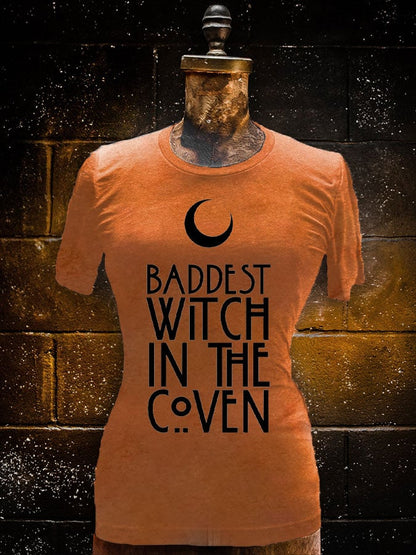 Women's Baddest Witch In The Coven Print T-Shirt