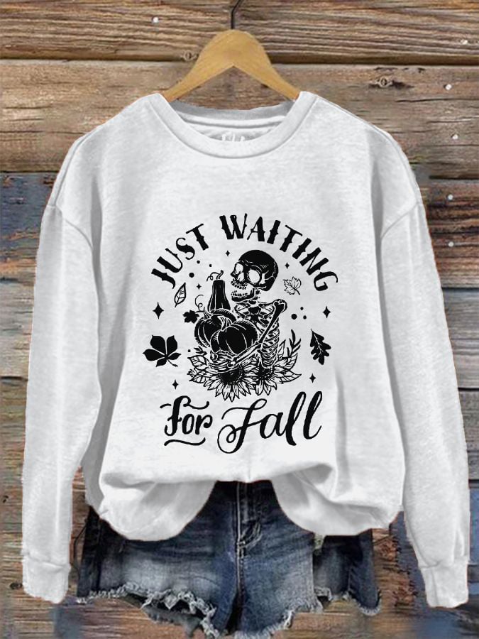 Women's Just Waiting For Fall Casual Sweatshirt