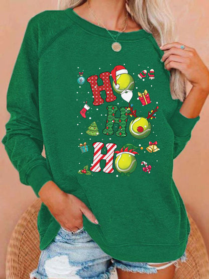 Women's Christmas Tennis Casual Sweatshirt