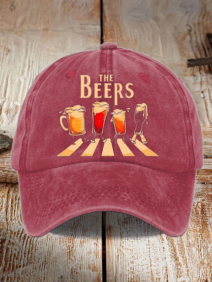 Unisex Oktoberfest Beer Print Printed Washed Distressed Hat